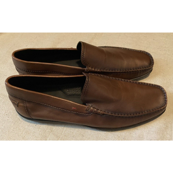 Moral Code x Donald Driver Shoes Mens Size 11 M Brown Leather Slip on Loafers - Picture 4 of 12